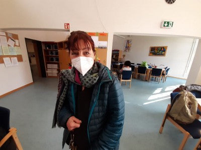 Frau Ensling-Widera an der Oberzent-Schule