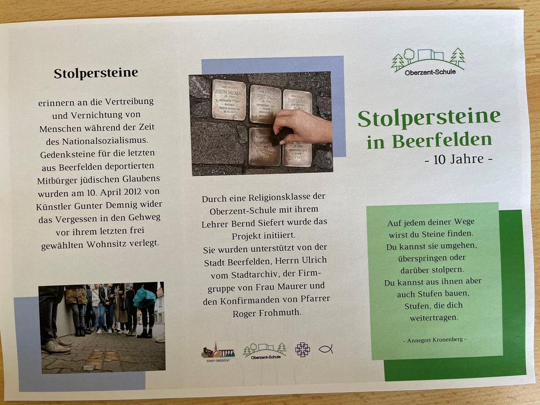 80 Jahre - Deportation in Beerfelden 10 Jahre - Stolpersteine in Beerfelden